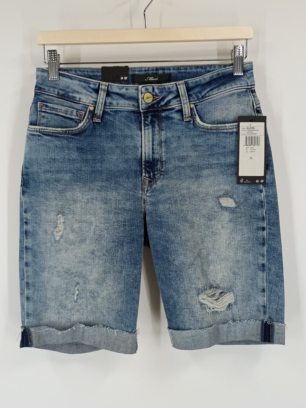 Mavi Alexis Mid Rise Bermuda Shorts